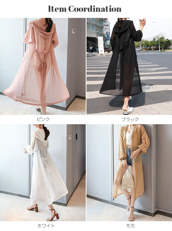 シアーロングカーディガン