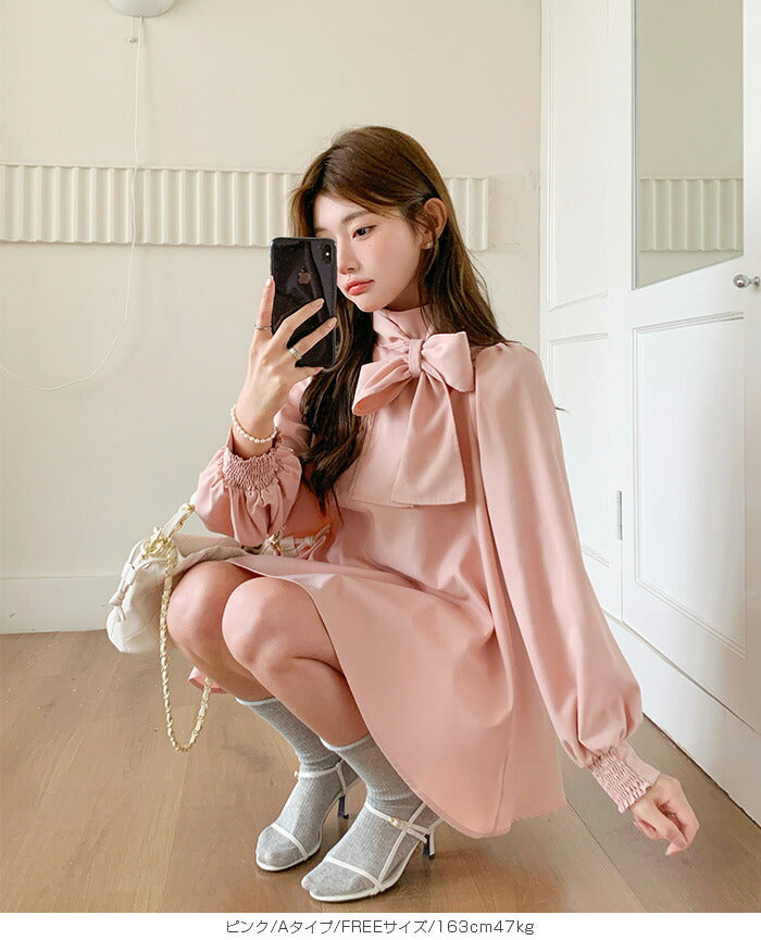 リボンブラウス