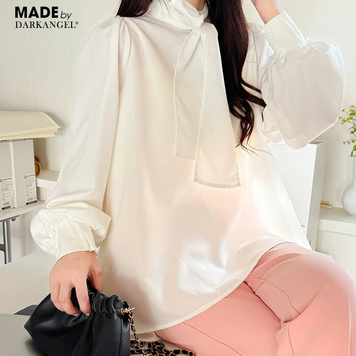 リボンブラウス