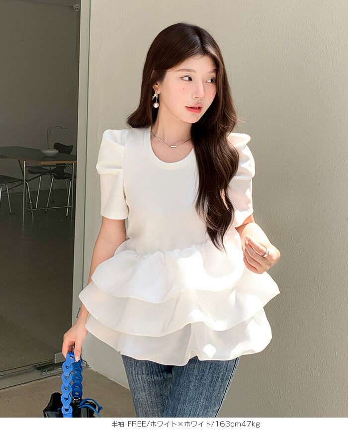 バルーンフリルドッキングトップス