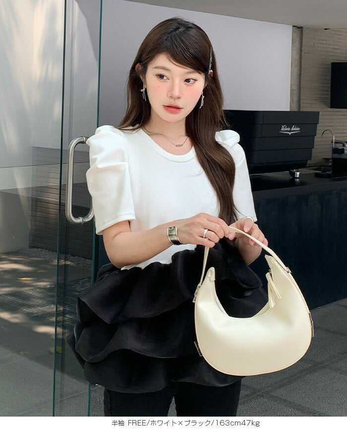 バルーンフリルドッキングトップス