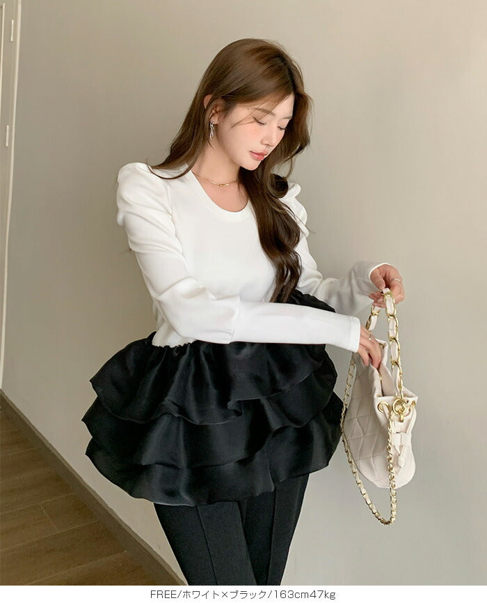 バルーンフリルドッキングトップス