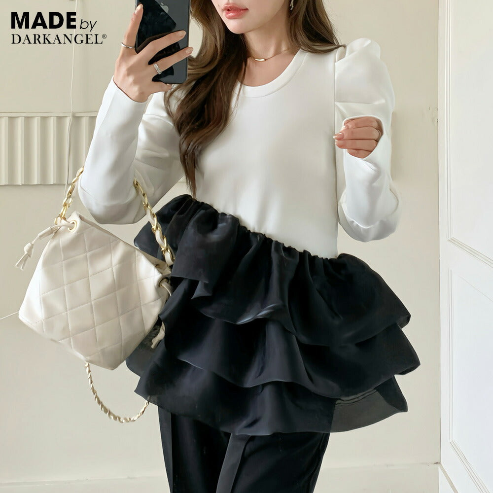 バルーンフリルドッキングトップス