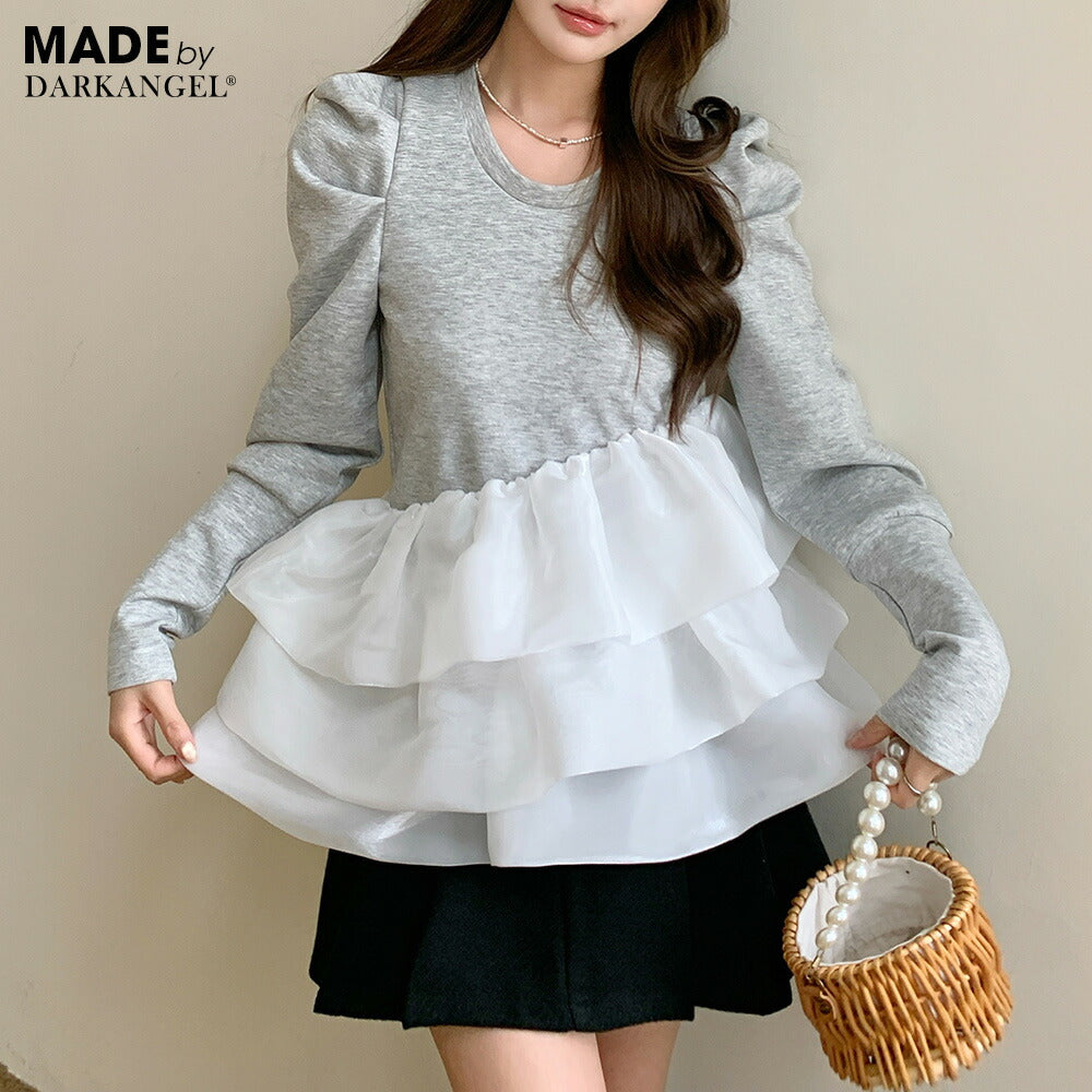 バルーンフリルドッキングトップス