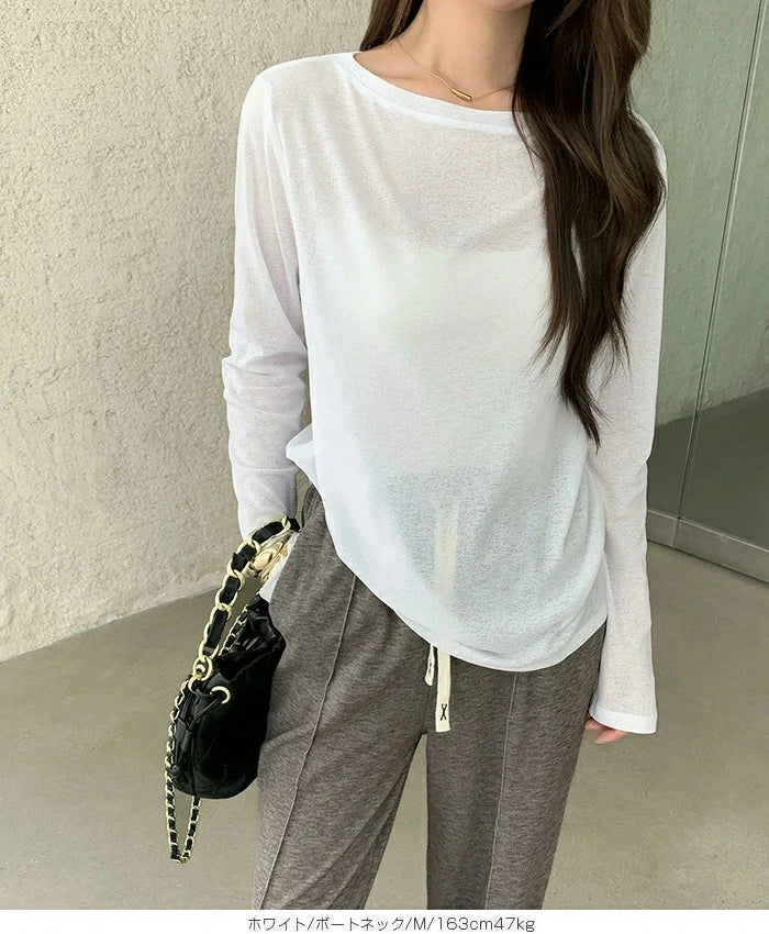 シアーロングスリーブTシャツ