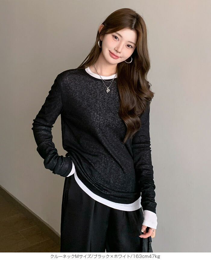 シアーロングスリーブTシャツ