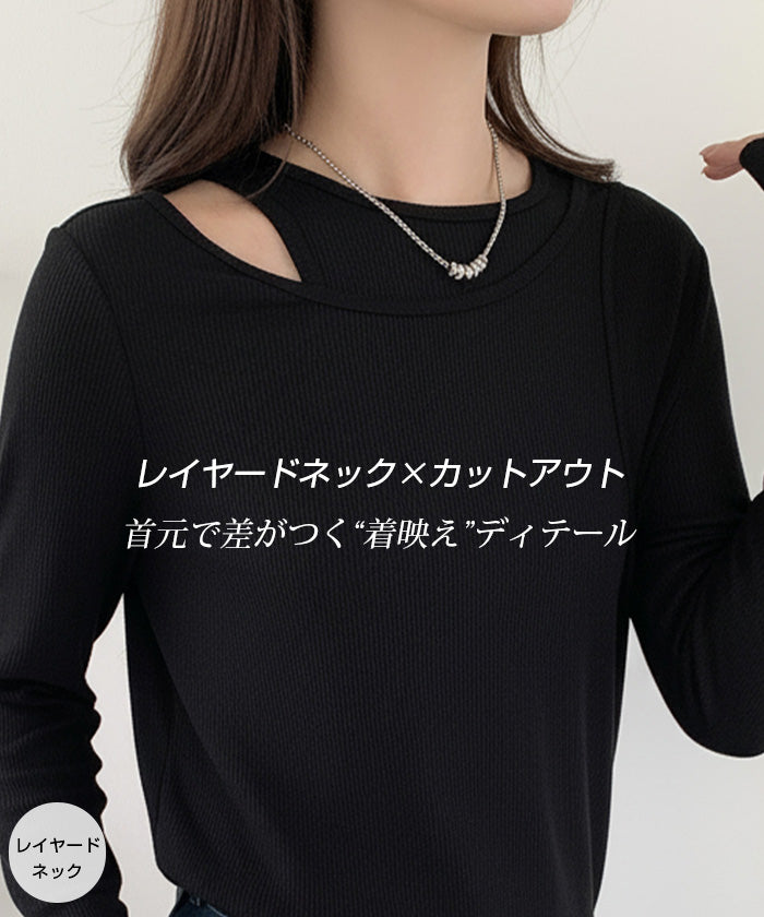 リブシアーロンTシャツ