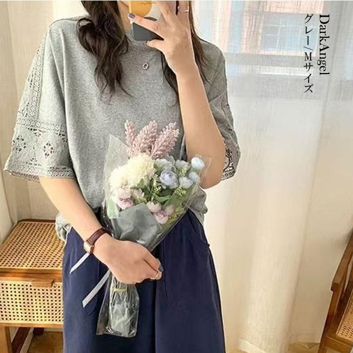 バックレースTシャツ