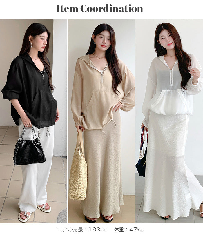 シアーアノラックパーカー