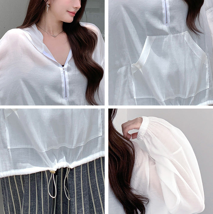 シアーアノラックパーカー