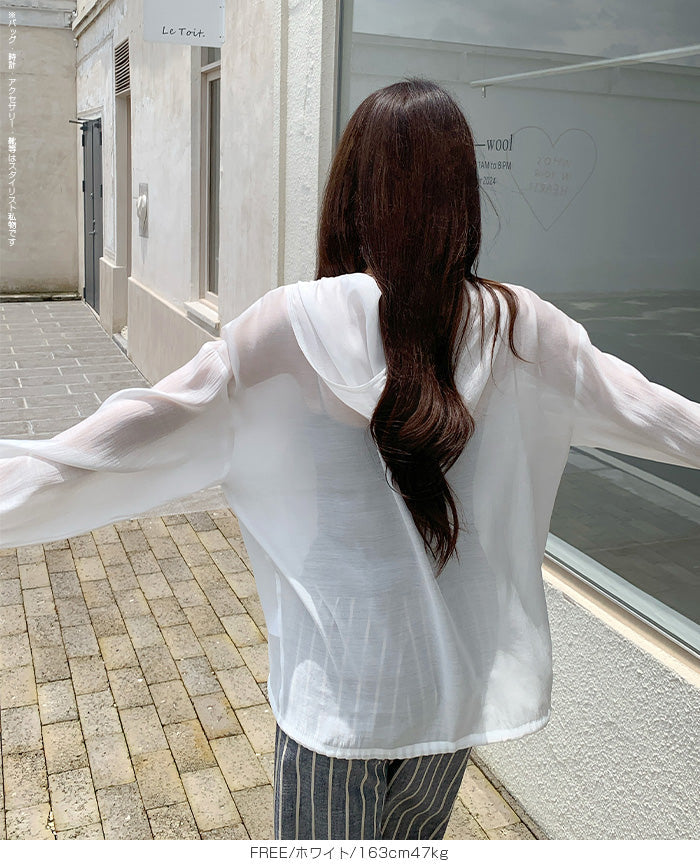 シアーアノラックパーカー