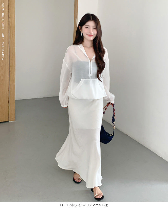 シアーアノラックパーカー