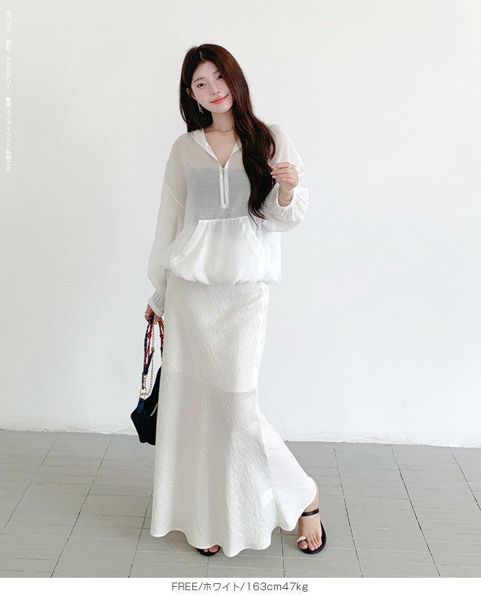 シアーアノラックパーカー