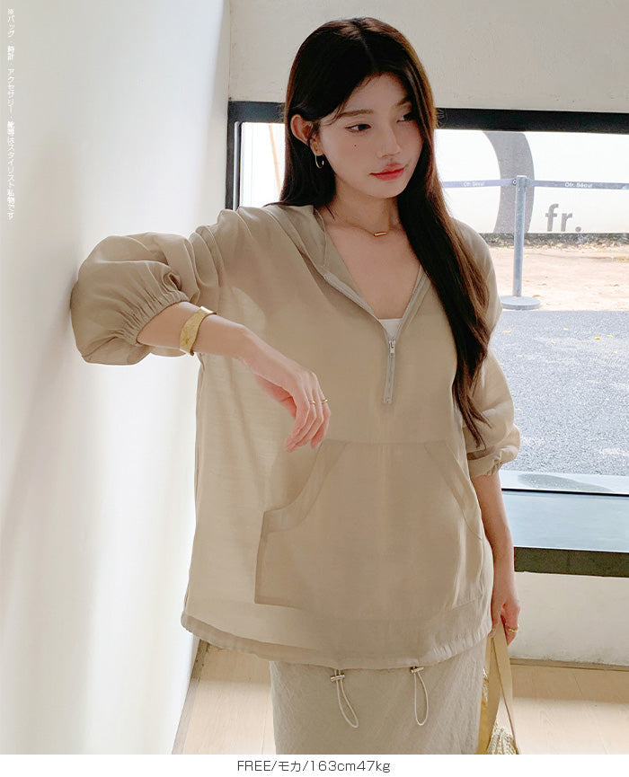 シアーアノラックパーカー