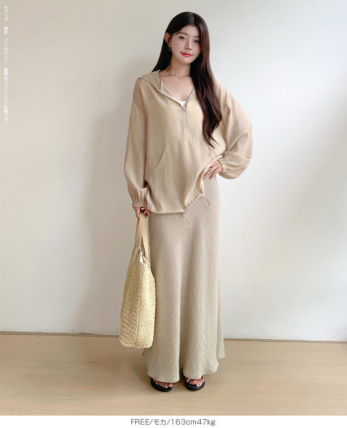 シアーアノラックパーカー