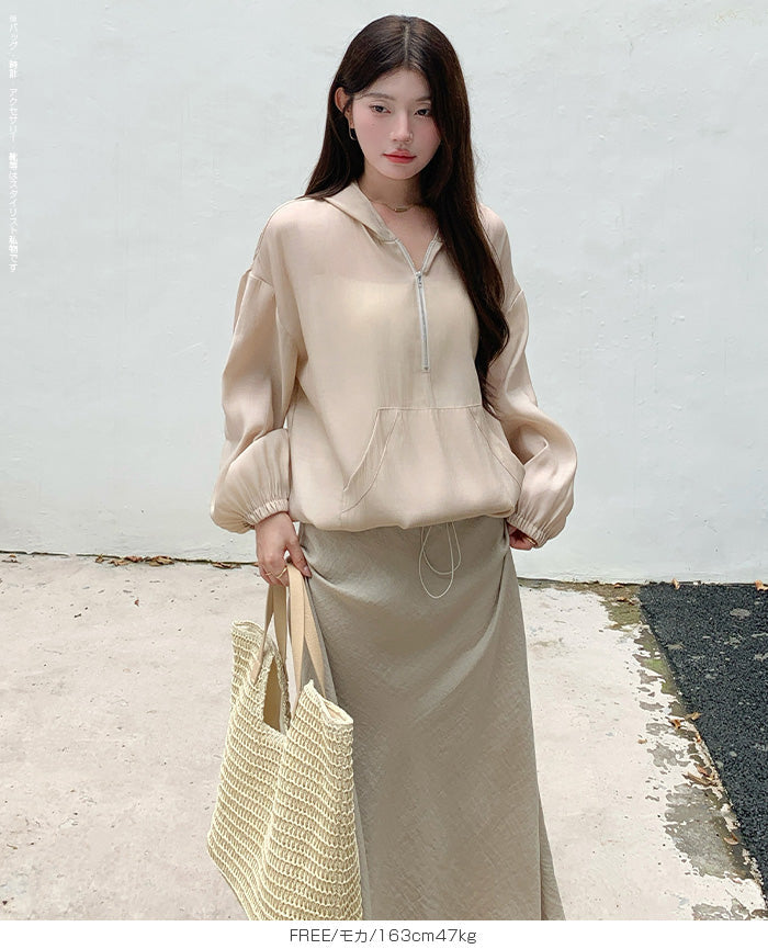 シアーアノラックパーカー