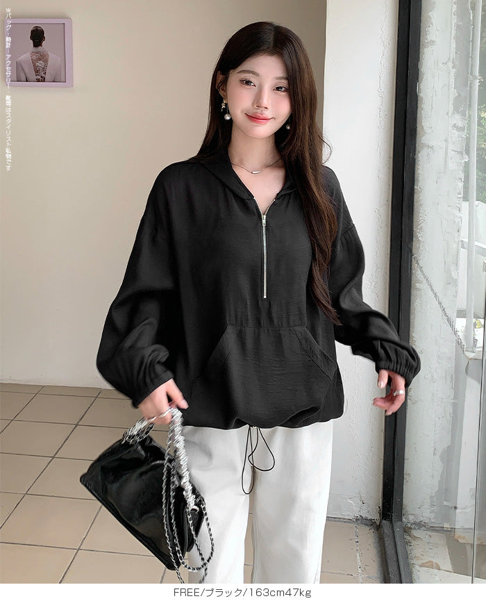 シアーアノラックパーカー
