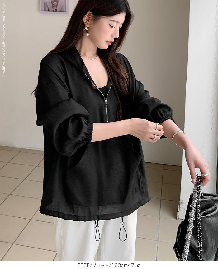 シアーアノラックパーカー