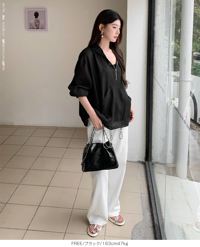 シアーアノラックパーカー