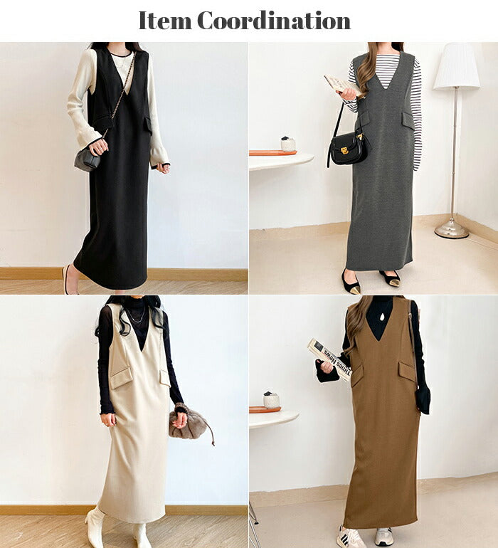 Vネックジャンスカ