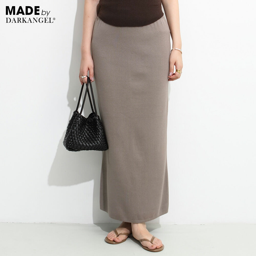 ウォッシャブルニットナロースカート