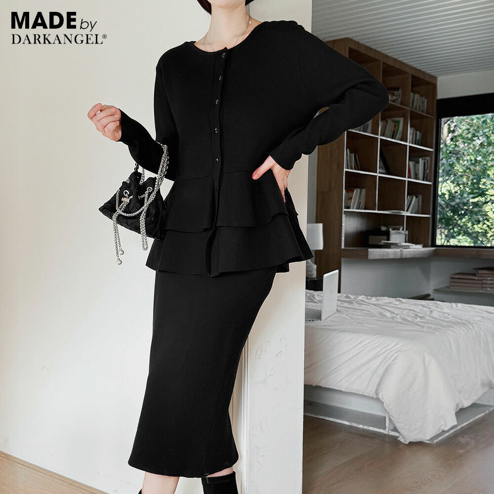 2wayペプラムニットセットアップ