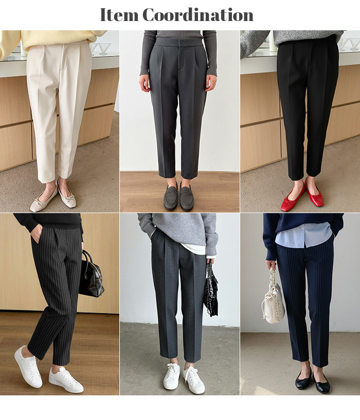 裏起毛 テーパードパンツ