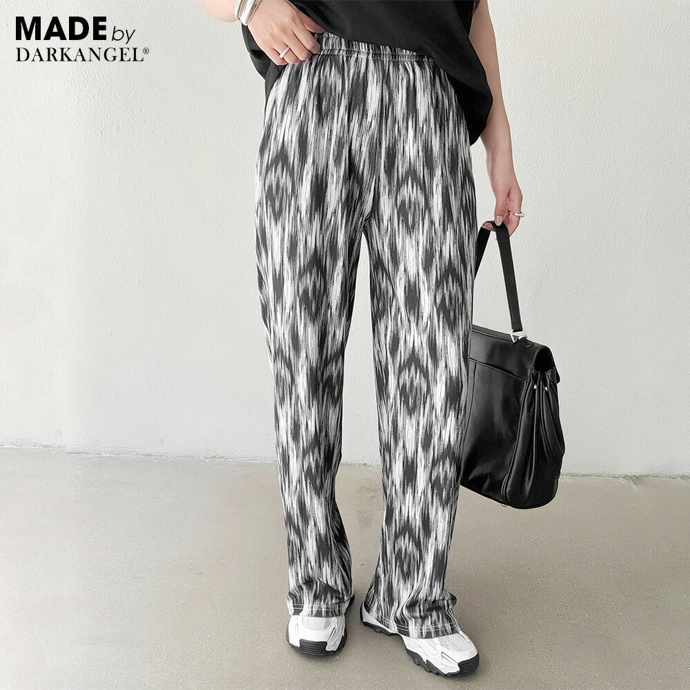 さらてろランダムリブワイドパンツ