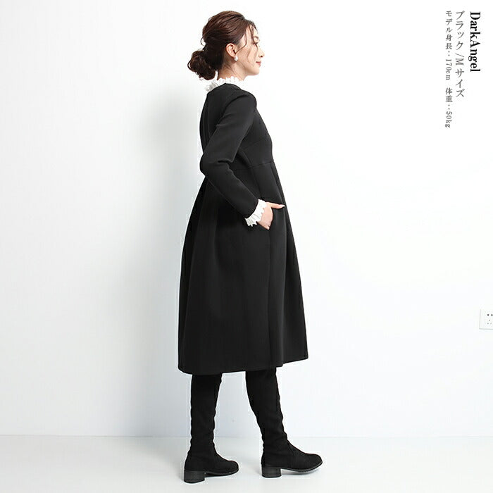 レースタックフレアワンピース