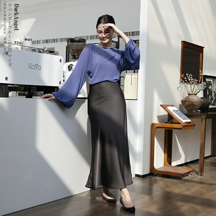 スリーブシアーブラウス