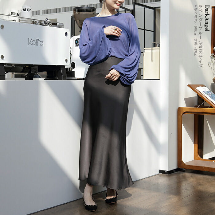 スリーブシアーブラウス