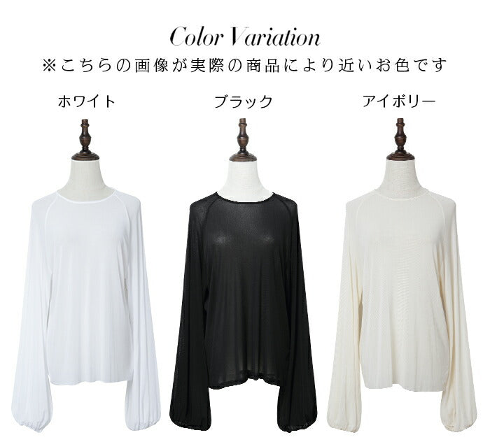 スリーブシアーブラウス