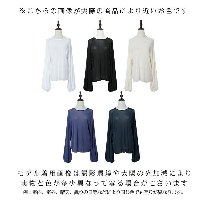 スリーブシアーブラウス