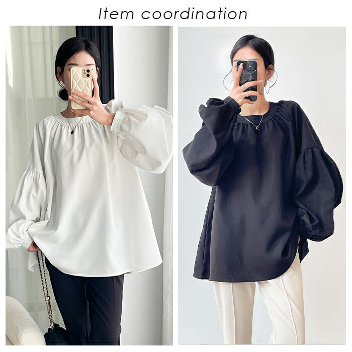 スリーブギャザーブラウス