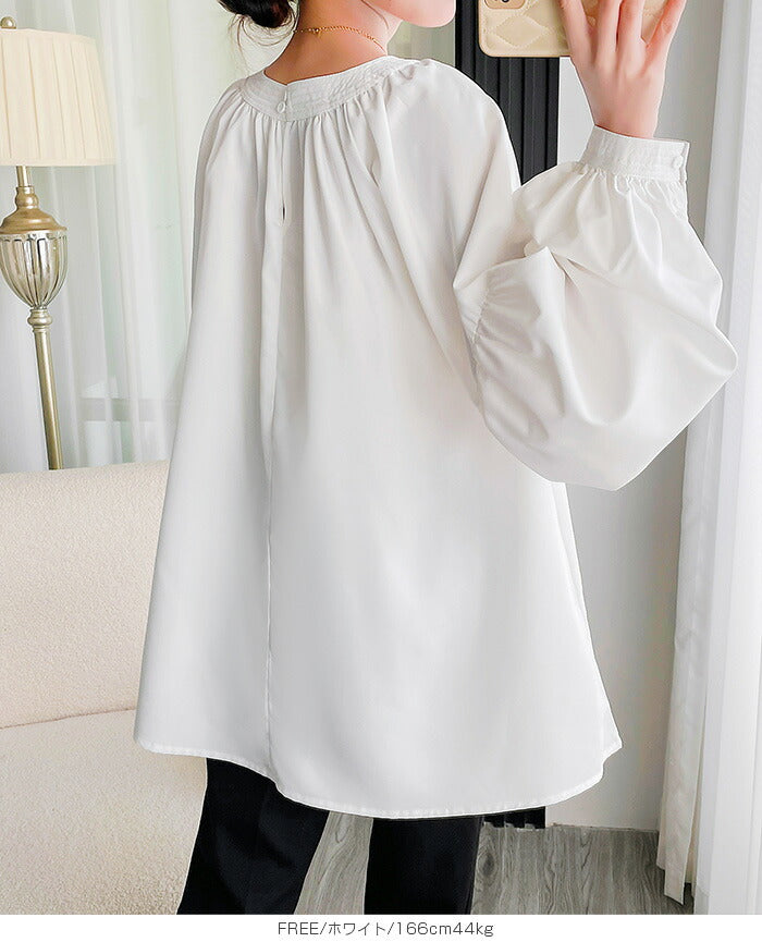 スリーブギャザーブラウス