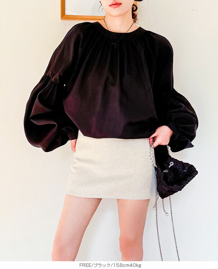 スリーブギャザーブラウス