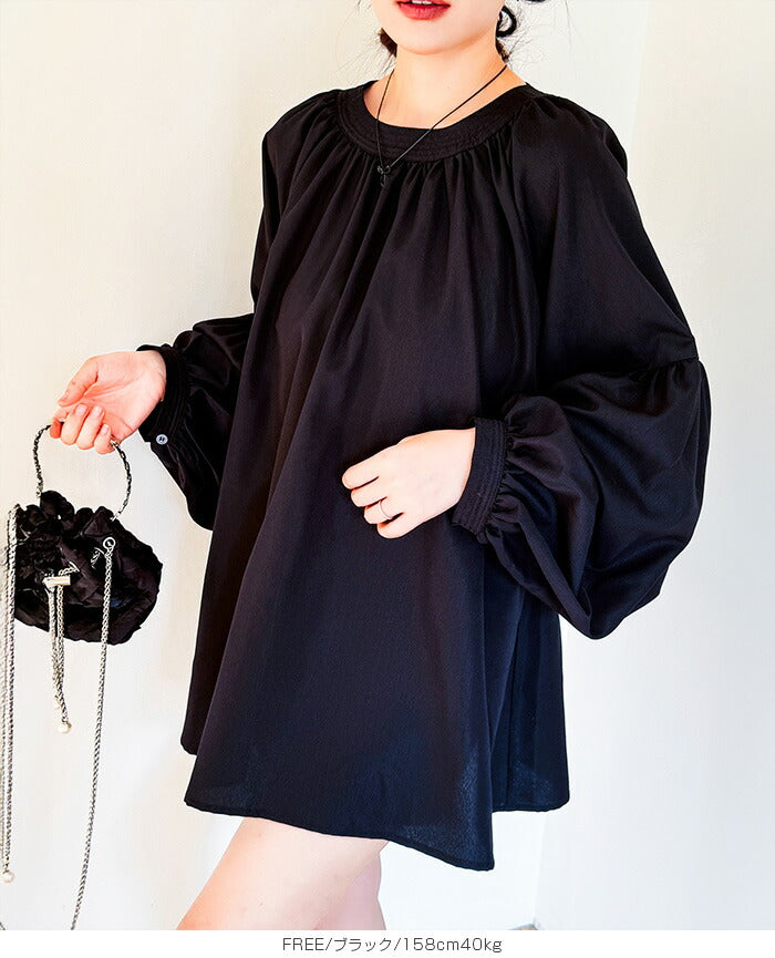 スリーブギャザーブラウス