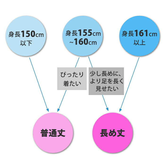 丈が選べるフレアレギパン
