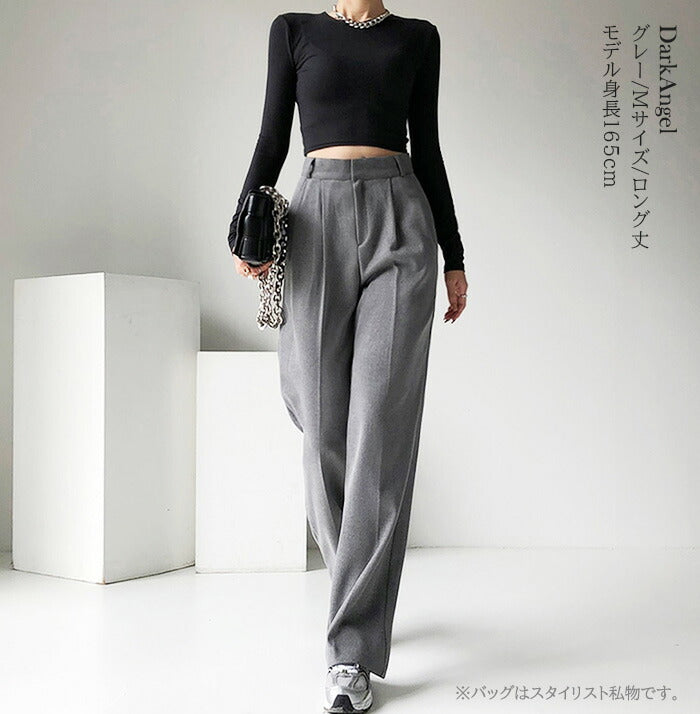 04color | レーヨン |タックワイドパンツ