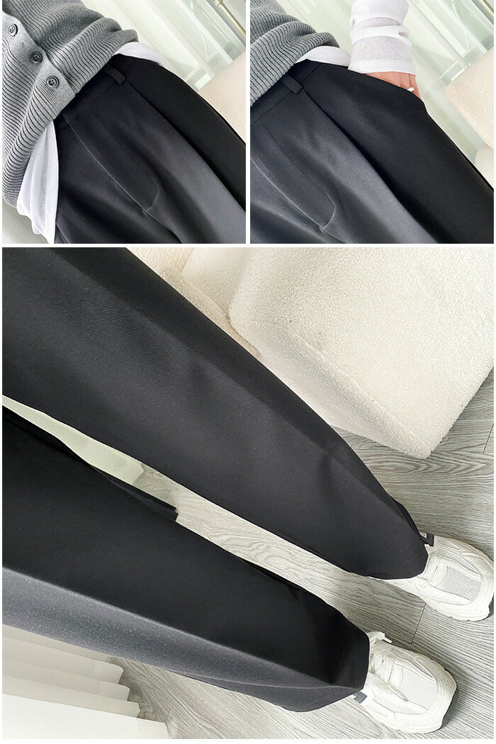 04color | レーヨン |タックワイドパンツ