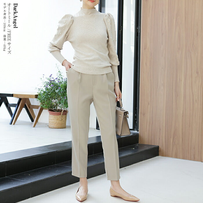 パフスリーブニットトップス