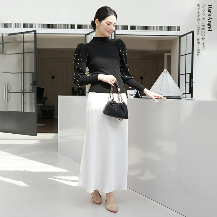 パフスリーブニットトップス