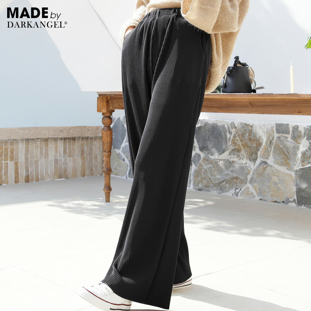 プリーツワイドパンツ