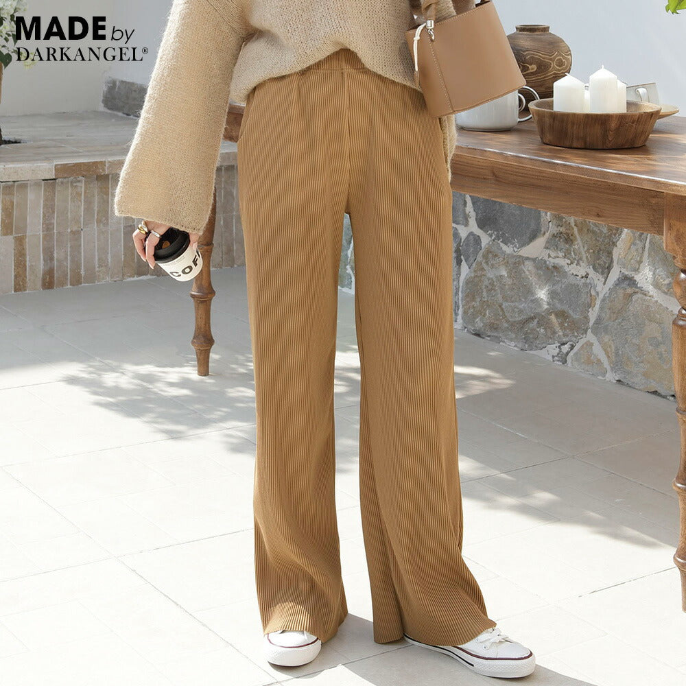 プリーツワイドパンツ