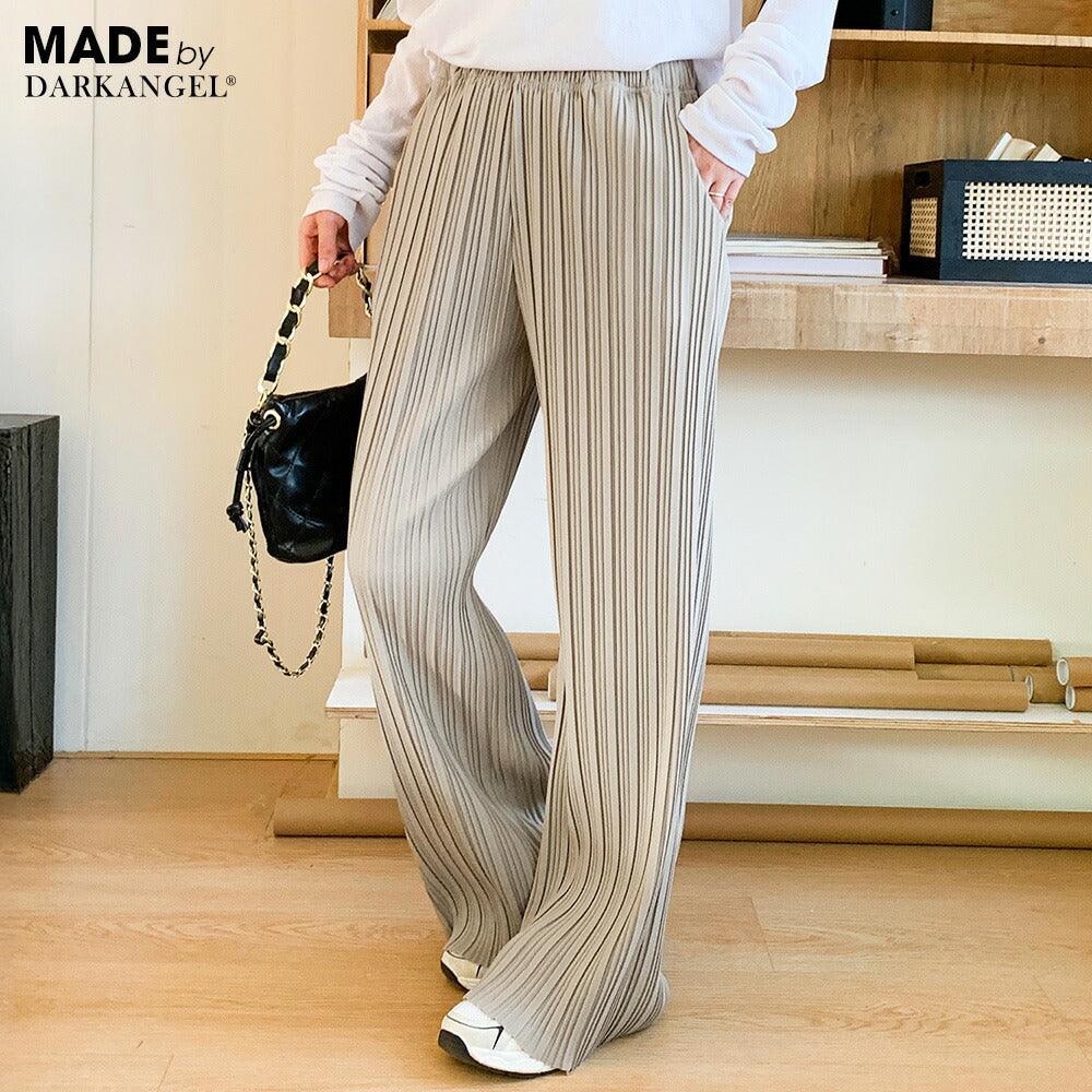 プリーツワイドパンツ