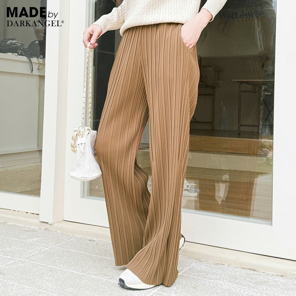 プリーツワイドパンツ