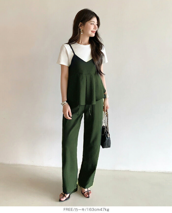 ペプラムキャミセットアップ