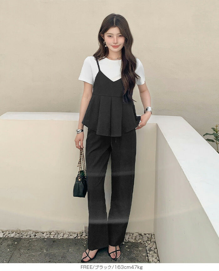 ペプラムキャミセットアップ