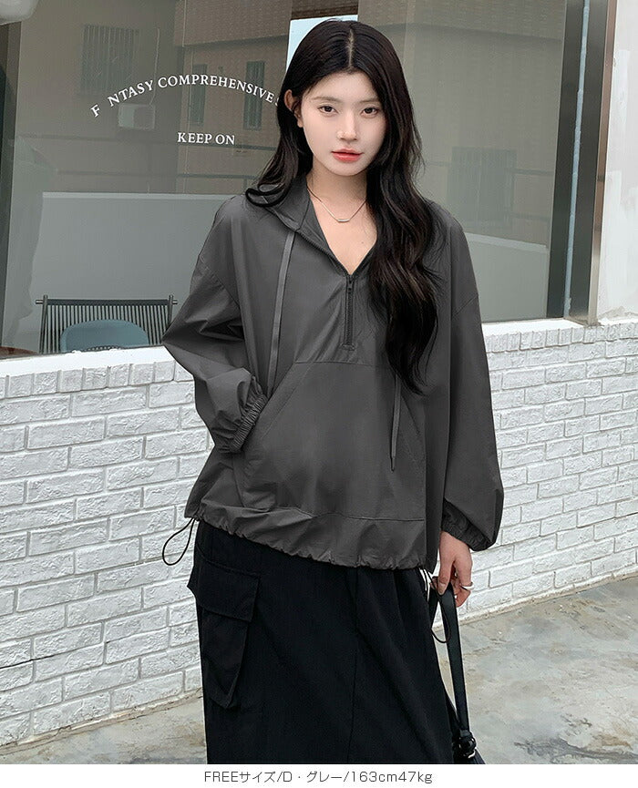 撥水アノラックパーカー