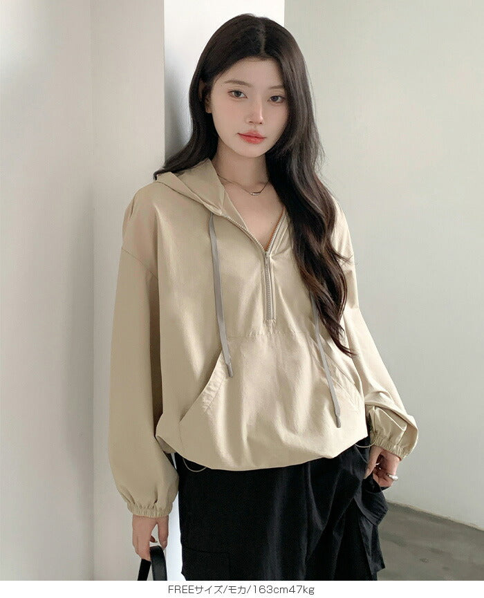 撥水アノラックパーカー